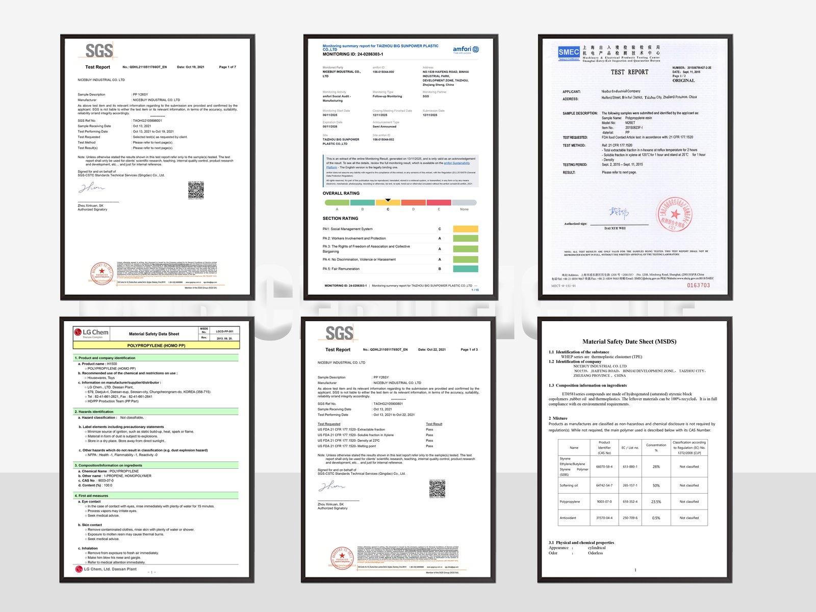 Certificates