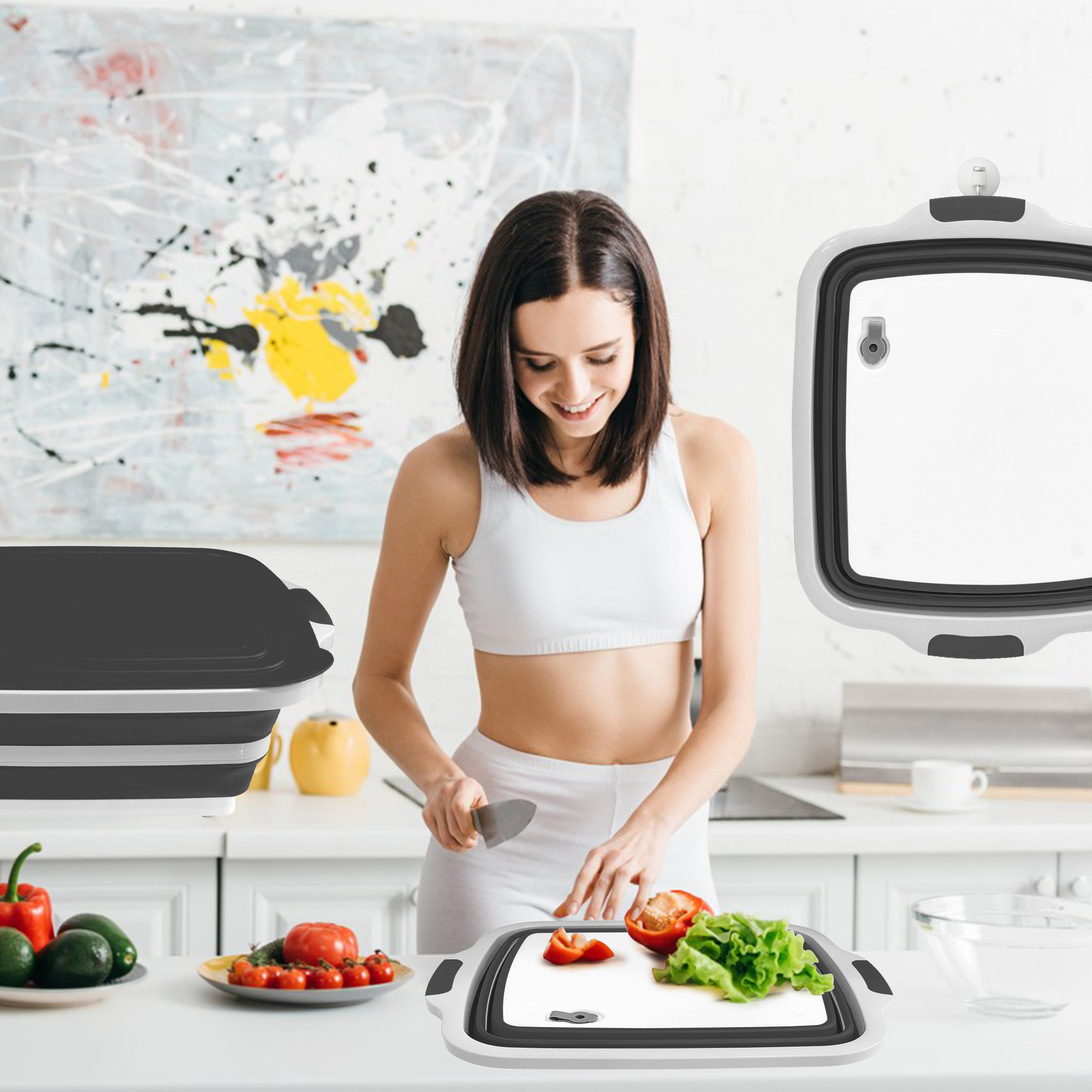 16L Collapsible Prep Box – 5-in-1 Chopping Board & Basin