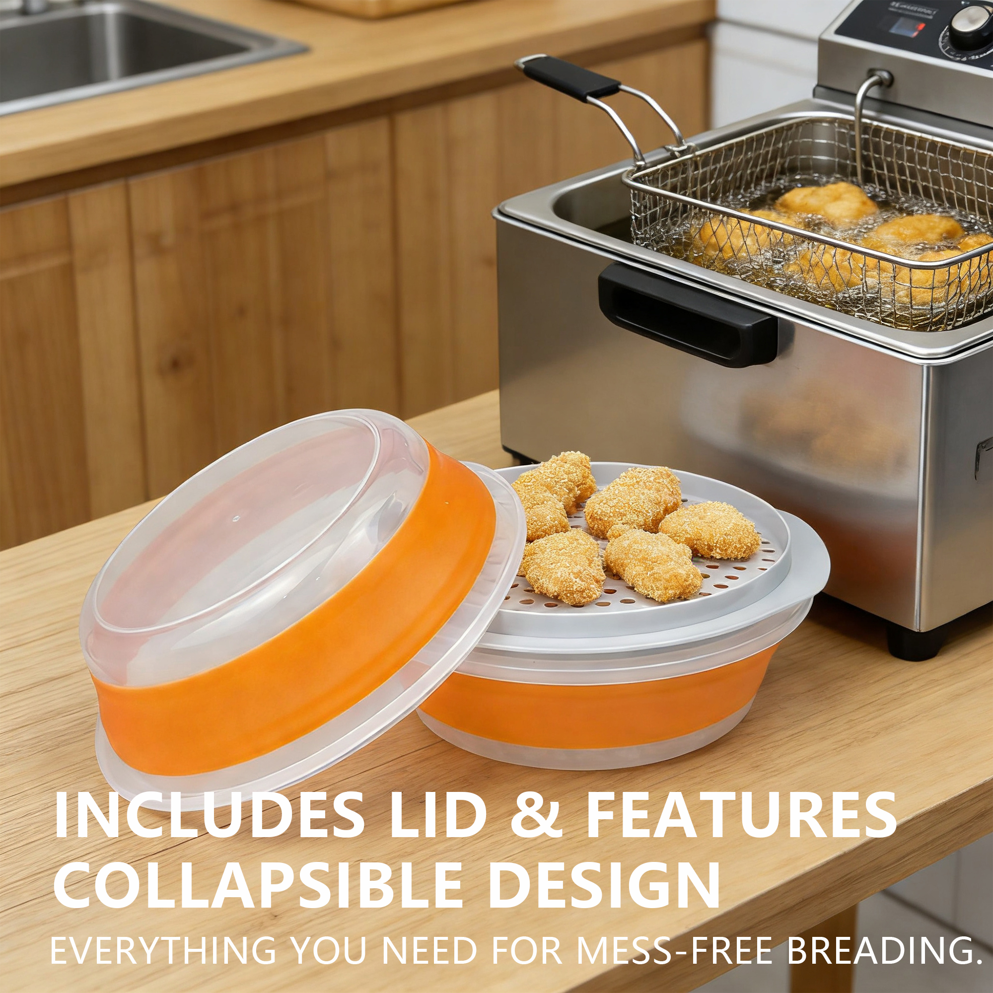 Folds down to 6.3 cm for drawer storage