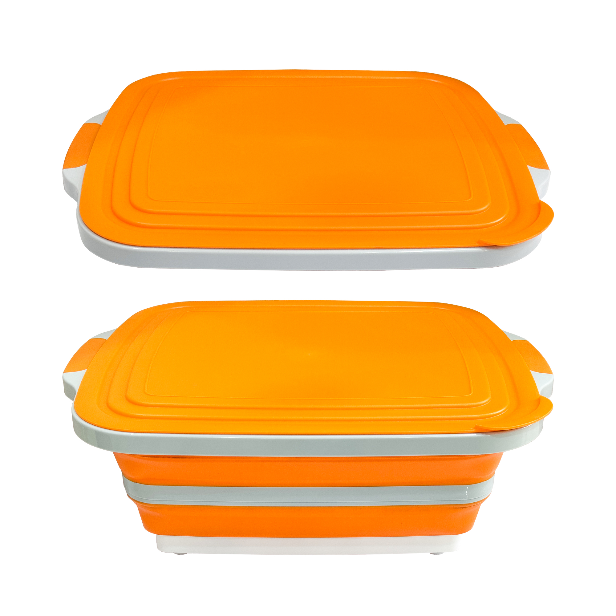 16L collapsible dish basin in orange