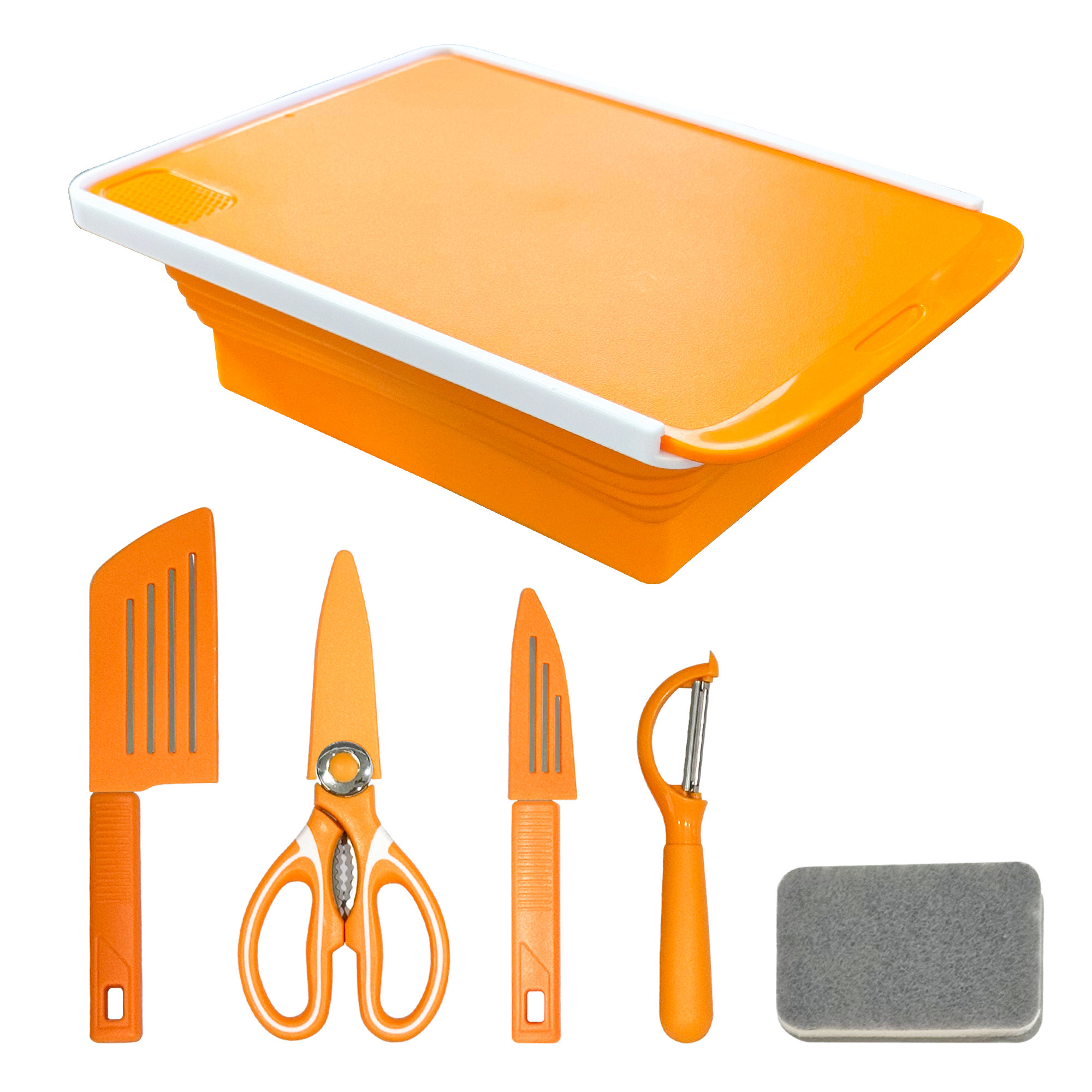 Folding Cutting Board & Knife Set – 7-Piece