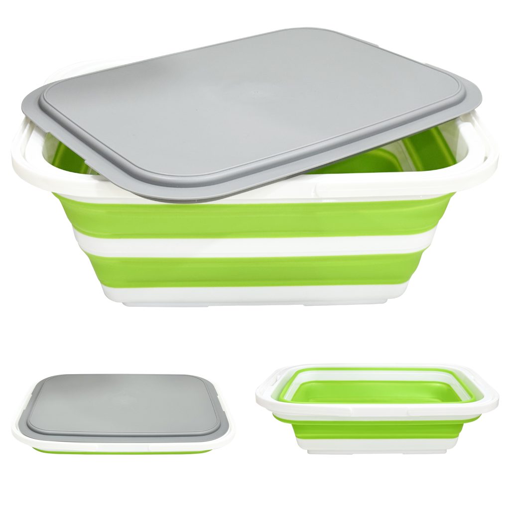 Folding Storage Basket with Sealed Lid – 16L