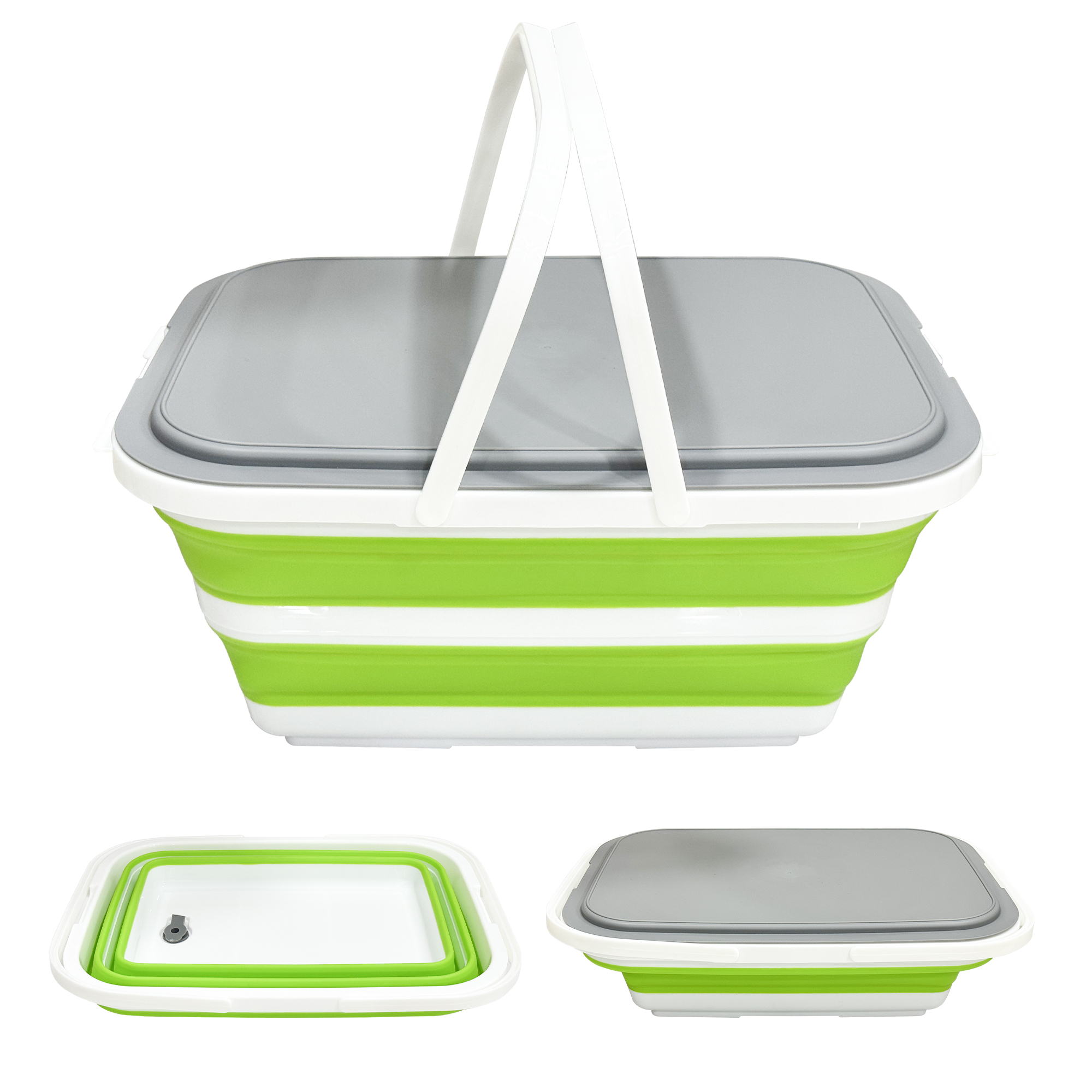Folding Storage Basket with Sealed Lid – 16L
