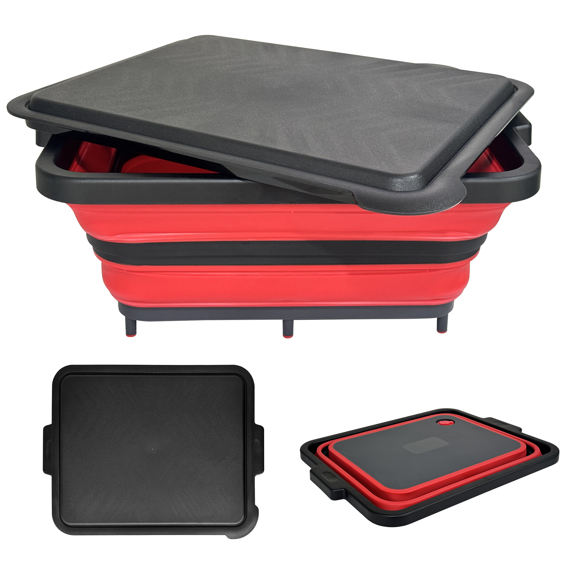Foldable BBQ Water Basket with Cutting Board